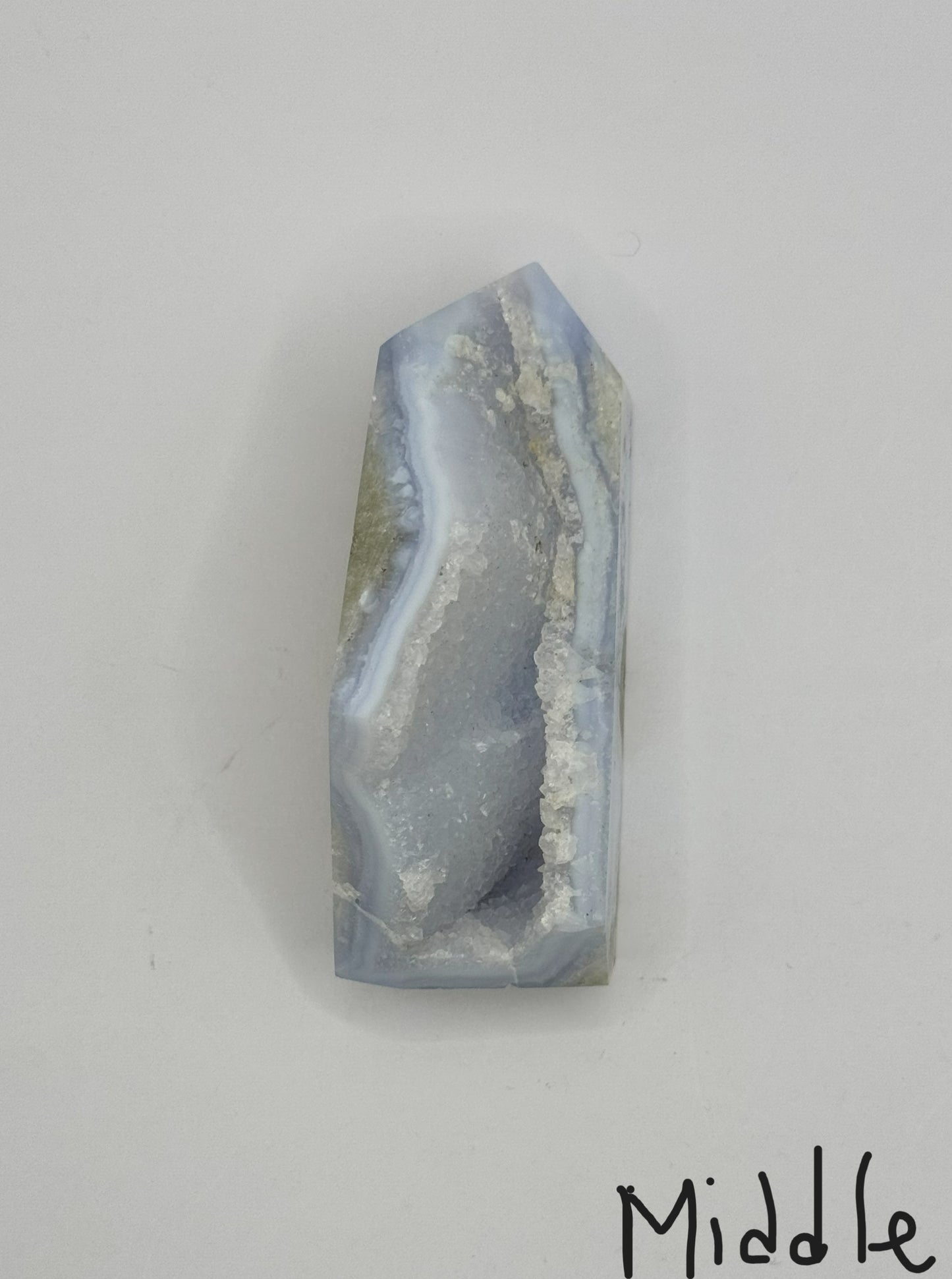 Blue Lace Agate Druzy Tower