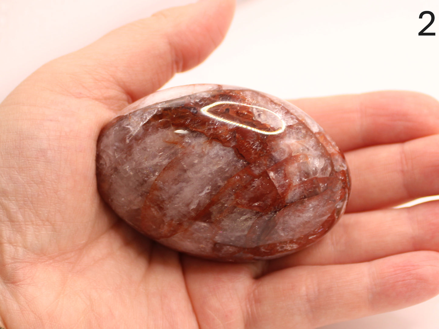 Fire Quartz Palm Stones