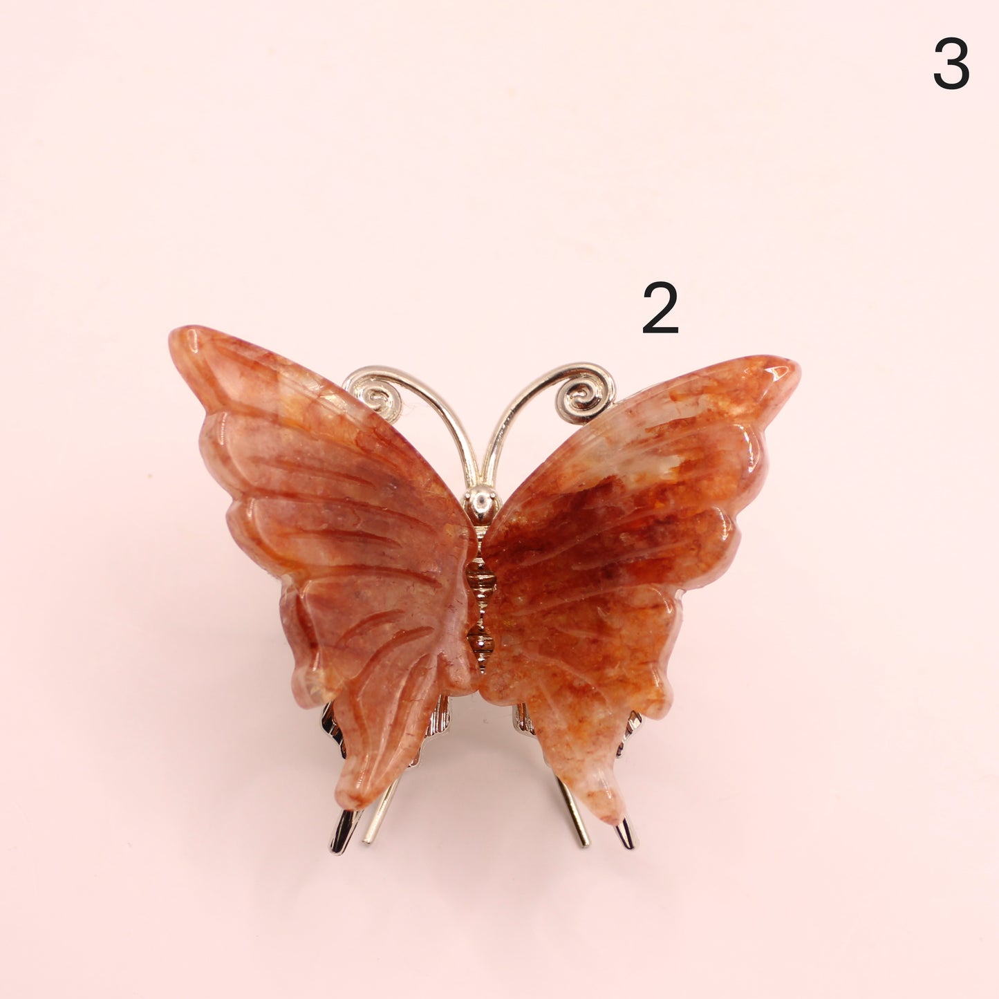 Metal Butterflies with Crystal Wings