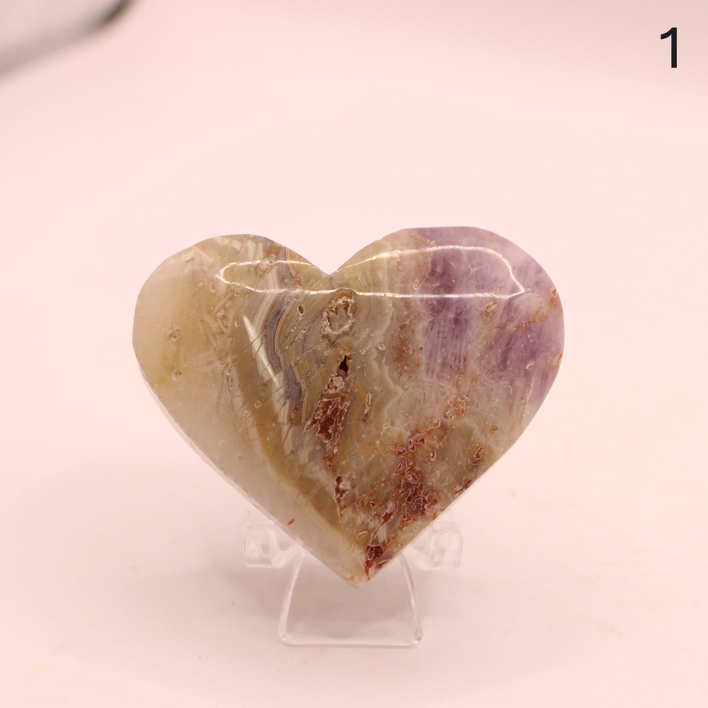 Amethyst Super Seven Heart