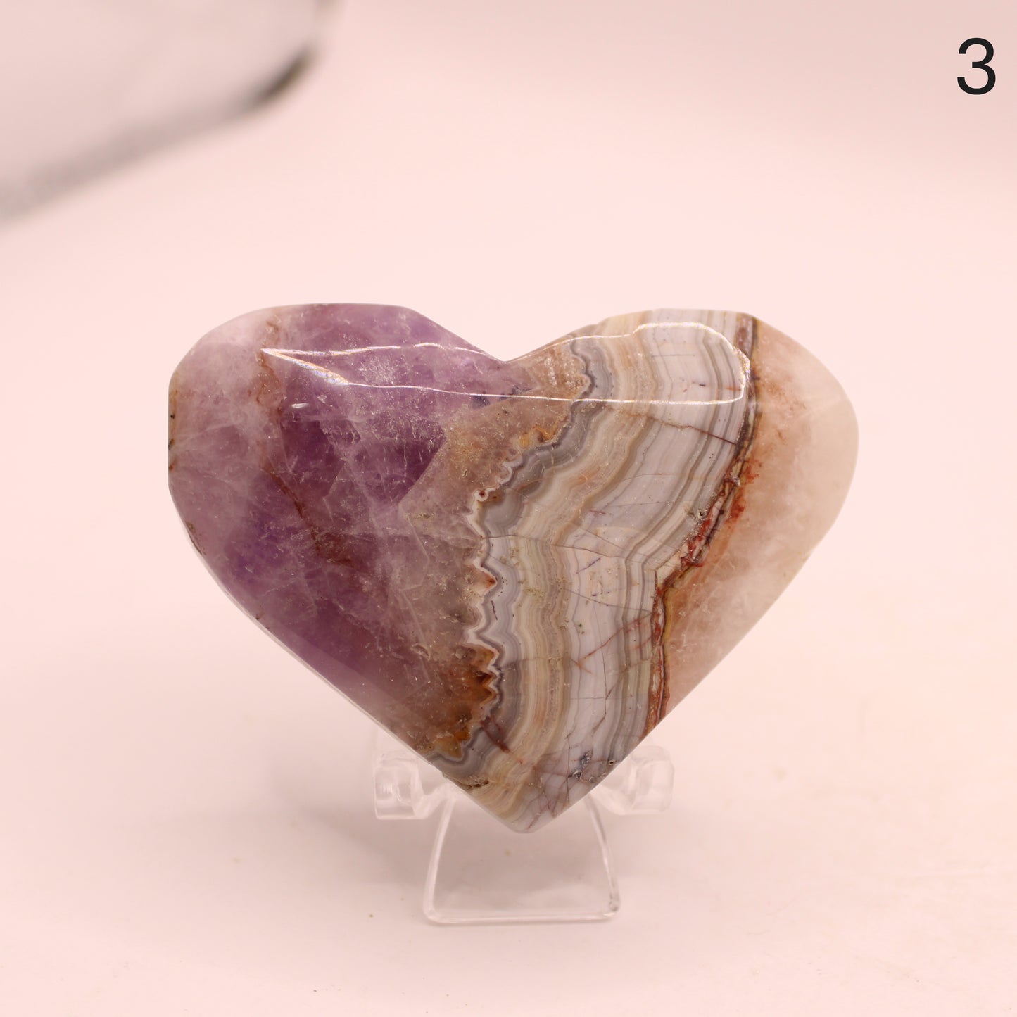 Amethyst Super Seven Heart