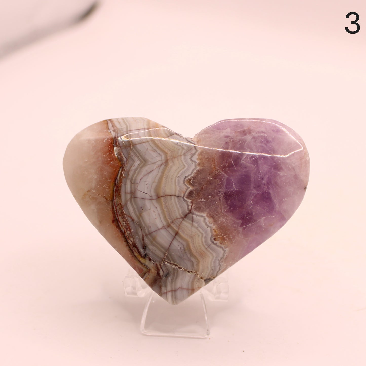 Amethyst Super Seven Heart