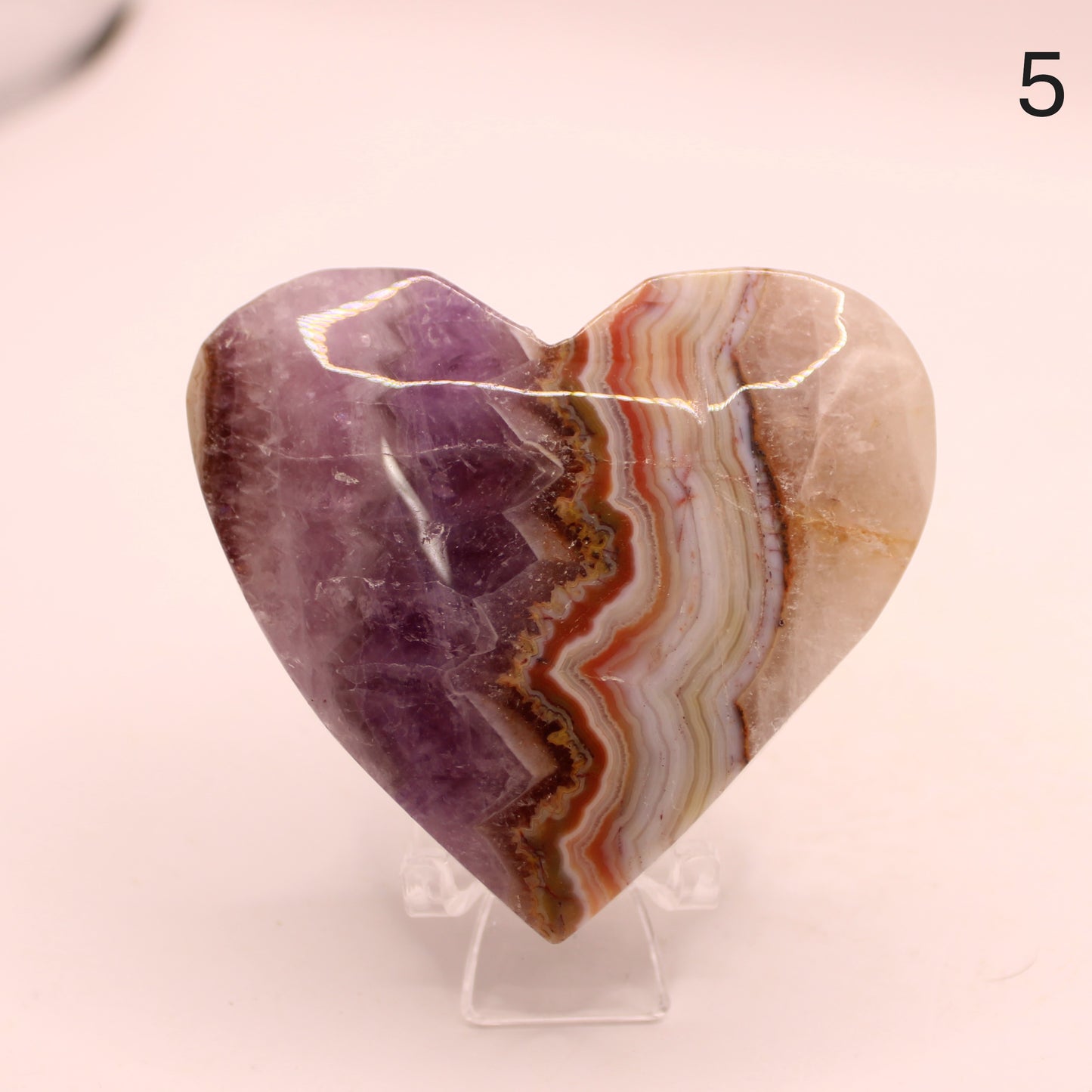 Amethyst Super Seven Heart