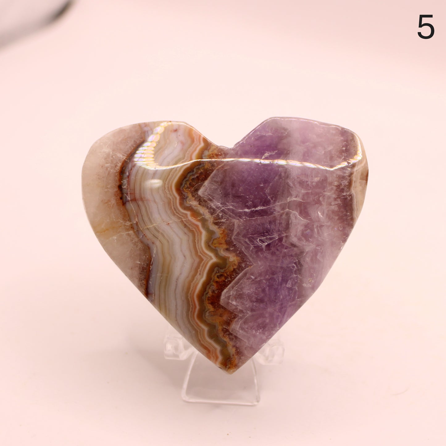 Amethyst Super Seven Heart