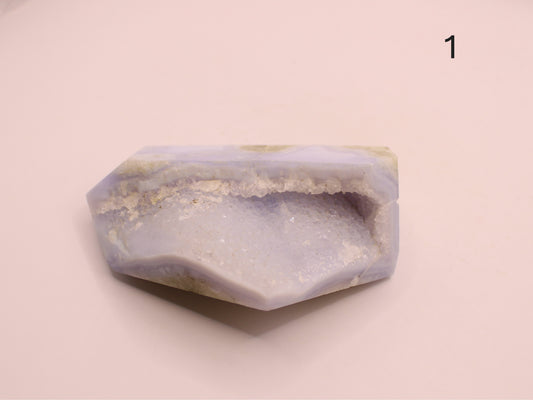 Blue Lace Agate Druzy Tower