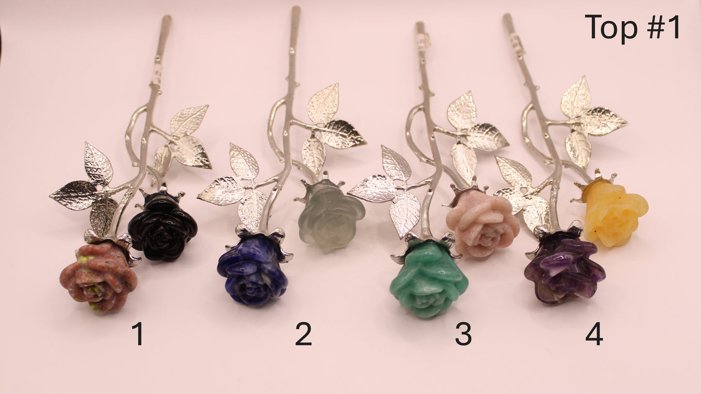 Crystal Roses on Stems