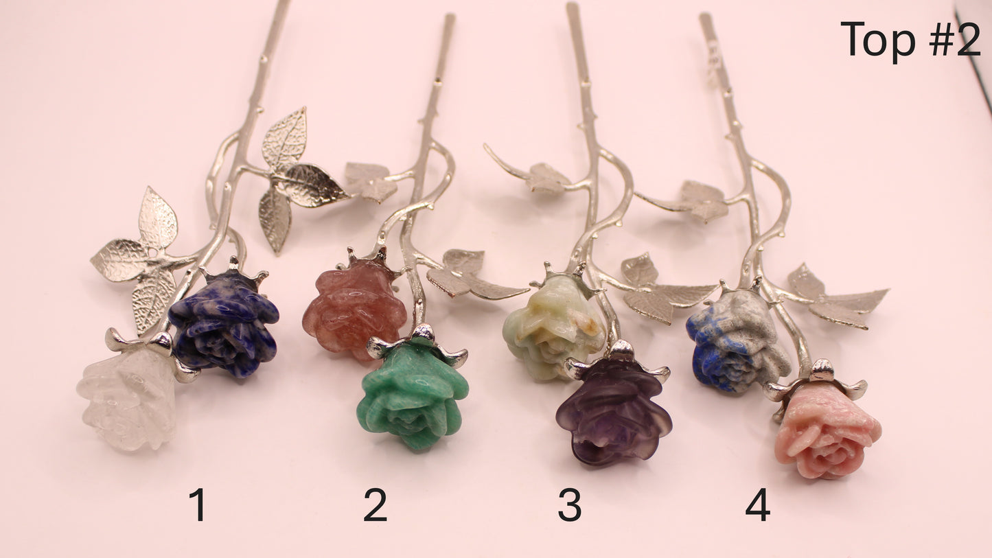 Crystal Roses on Stems