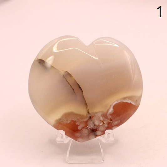 Flower Agate Heart