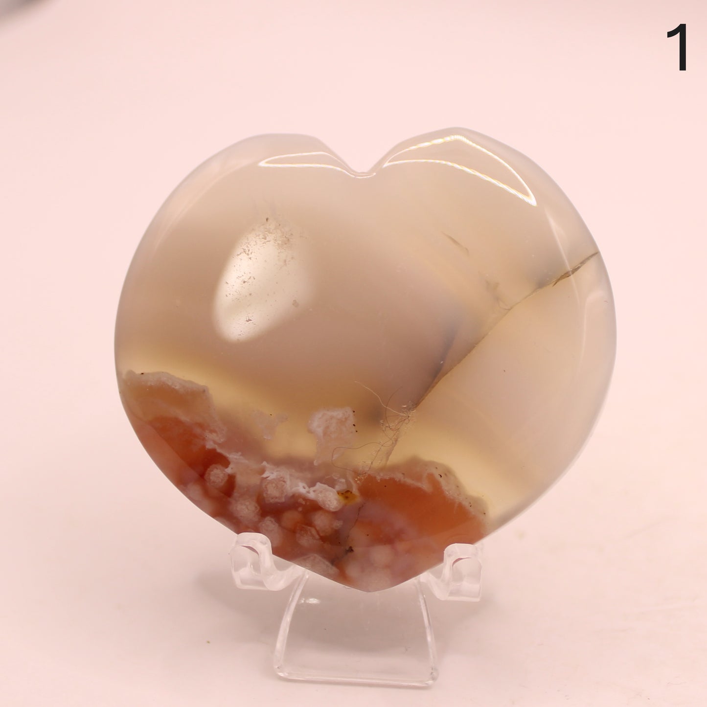Flower Agate Heart