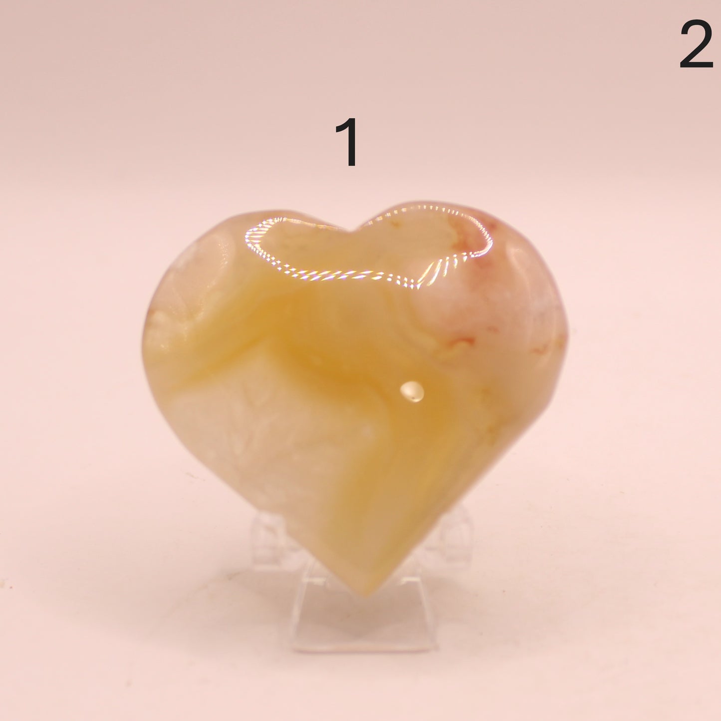 Flower Agate Heart