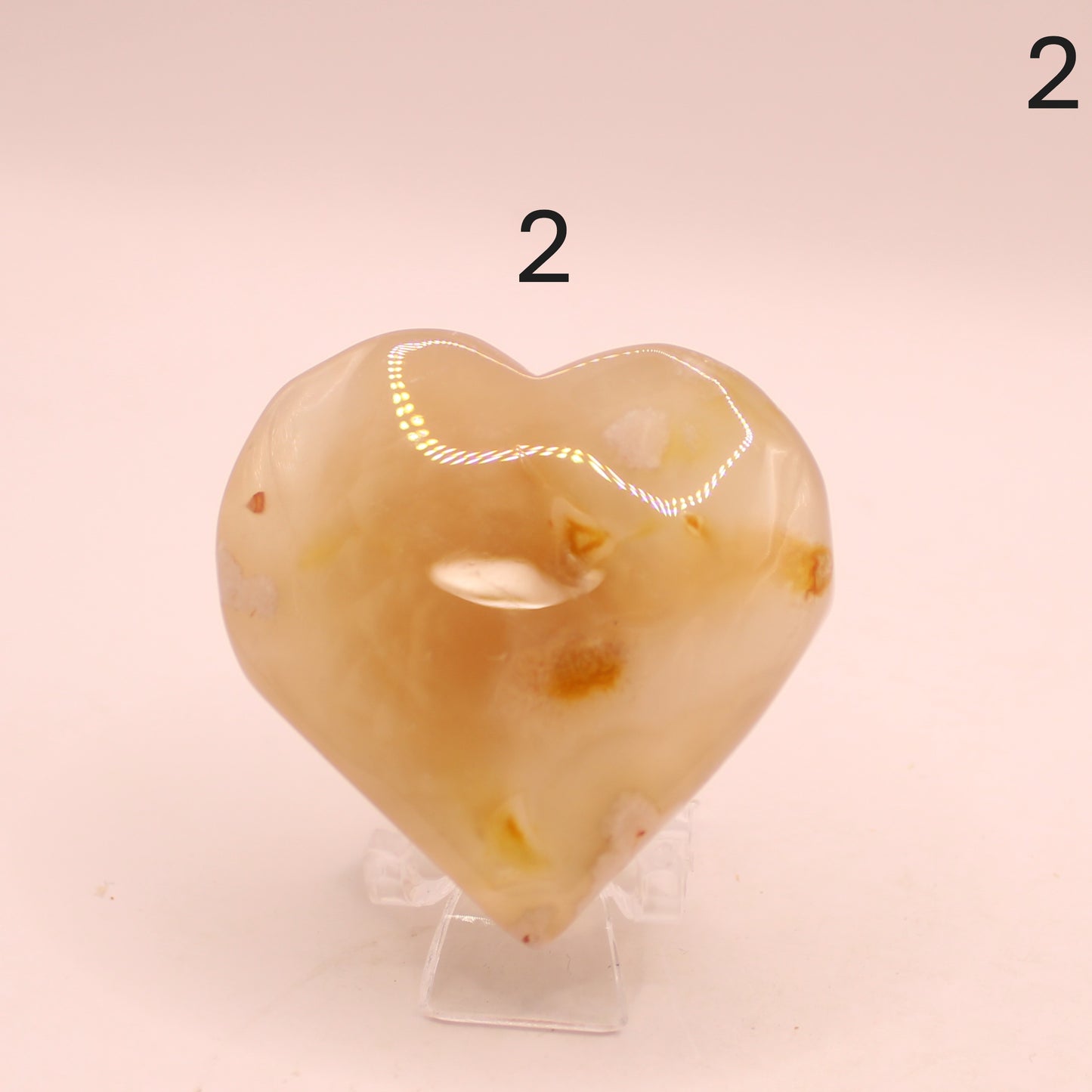 Flower Agate Heart