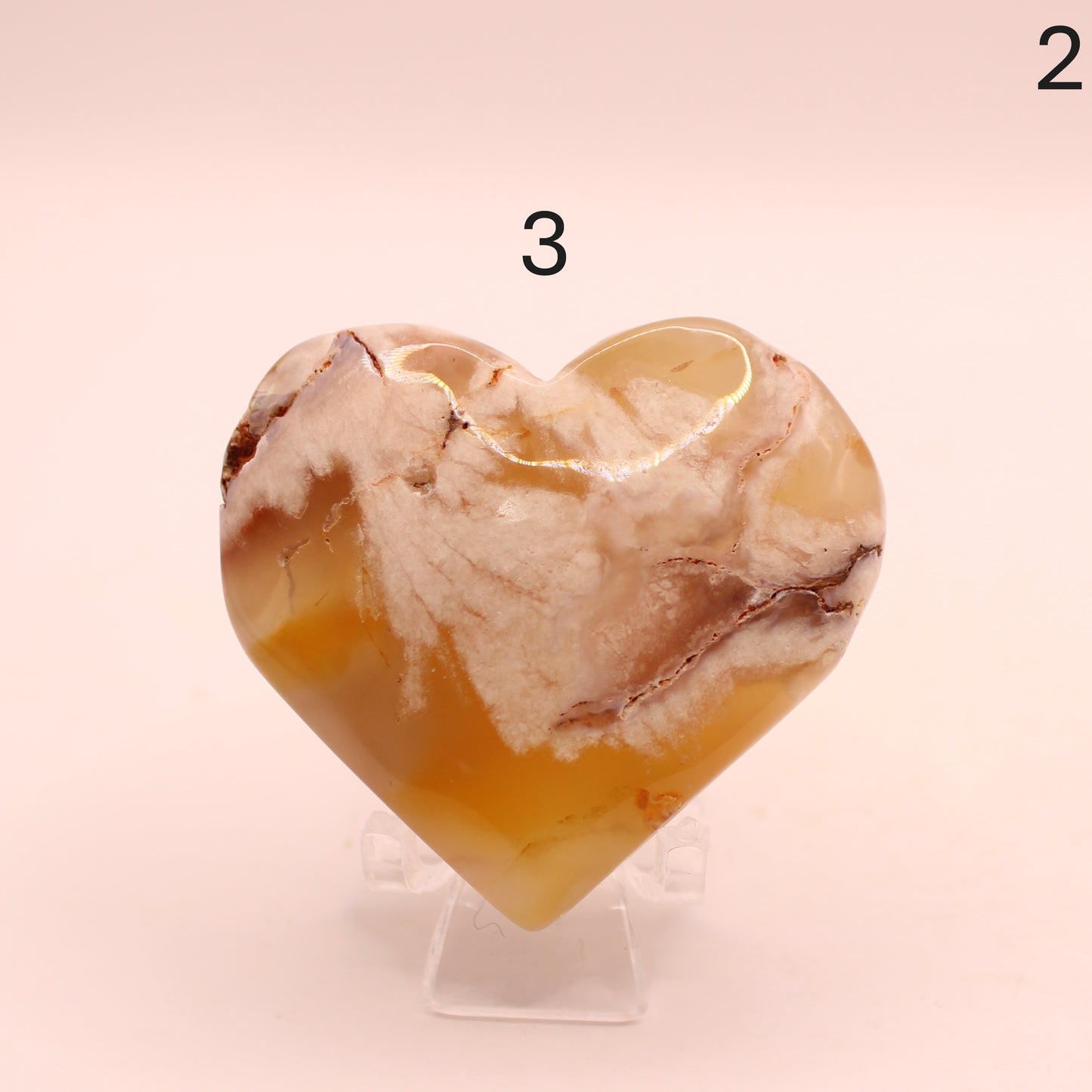 Flower Agate Heart