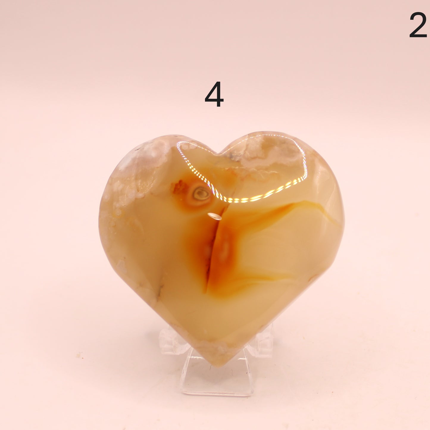 Flower Agate Heart
