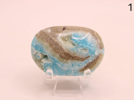 Hemimorphite Palm Stones