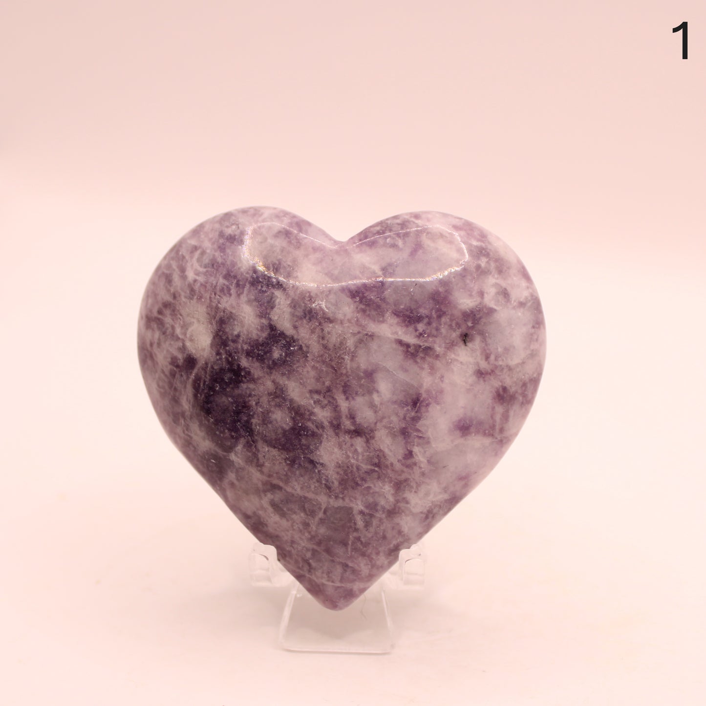 Lepidolite Heart