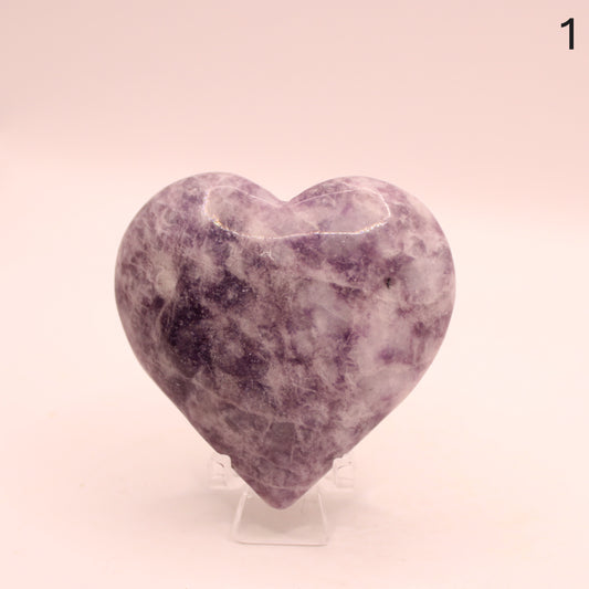 Lepidolite Heart