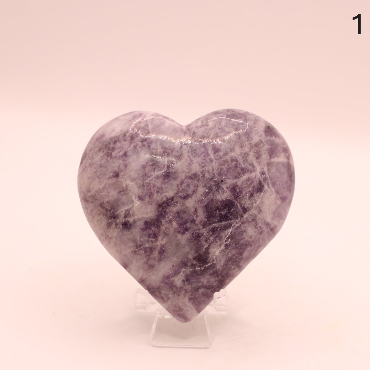 Lepidolite Heart