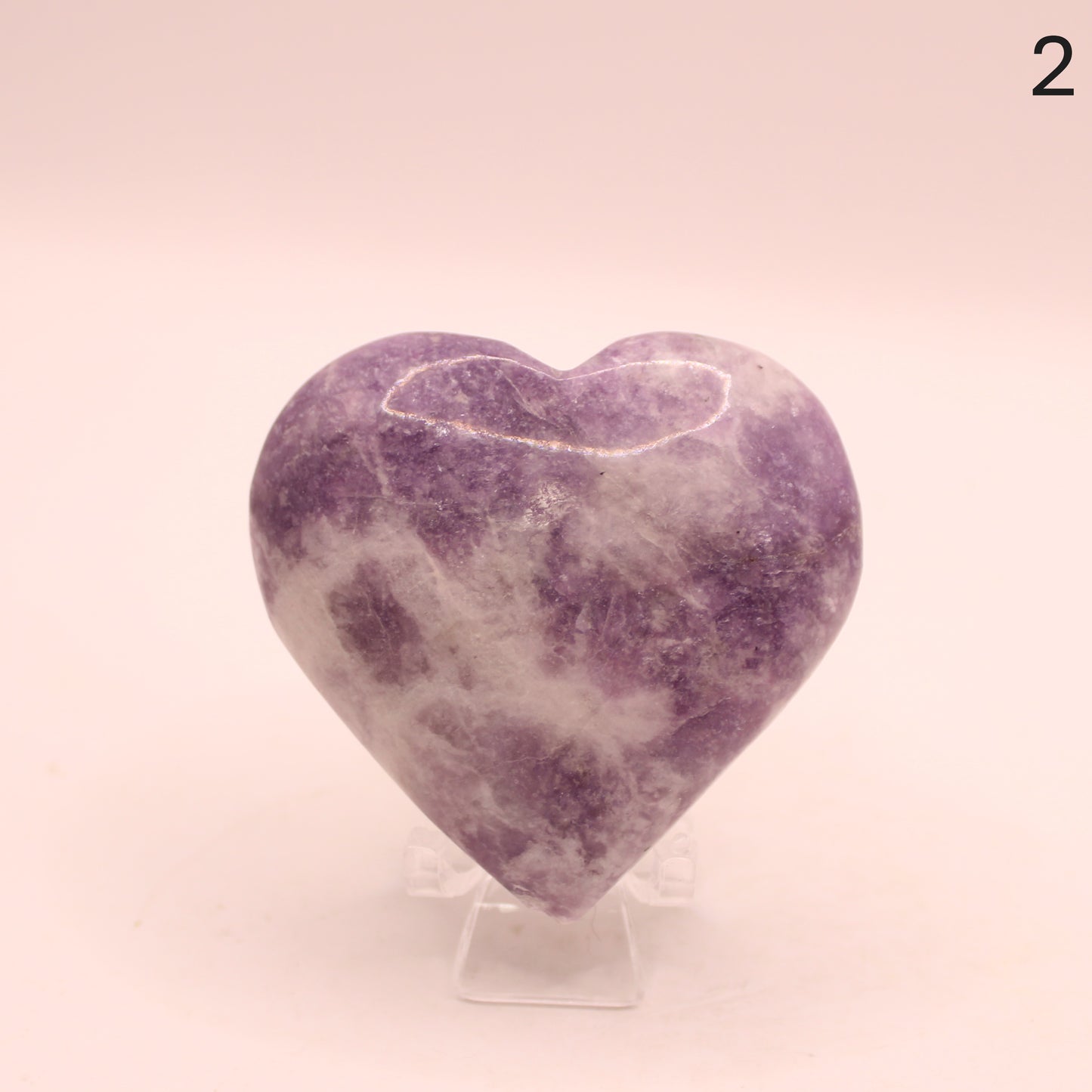 Lepidolite Heart