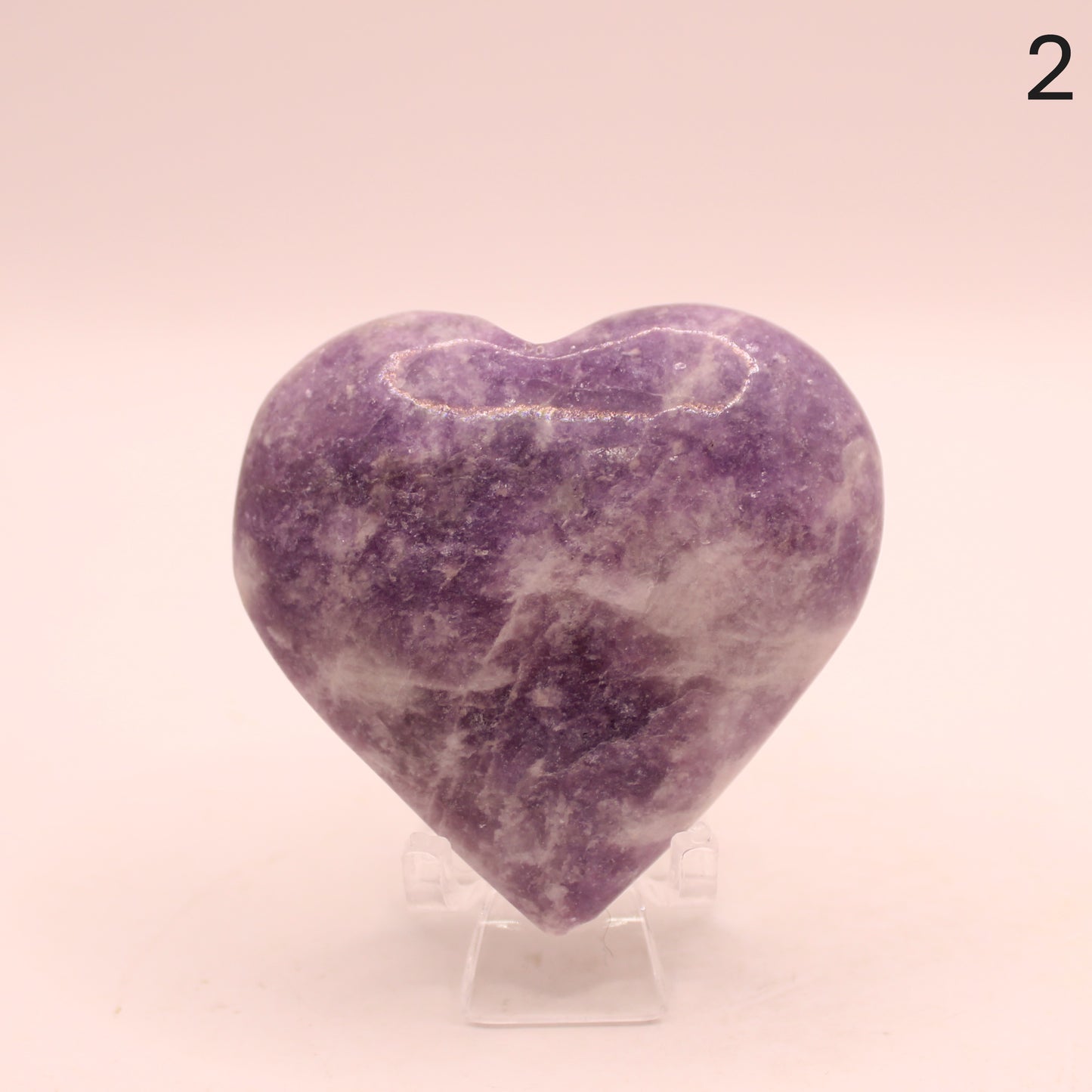 Lepidolite Heart