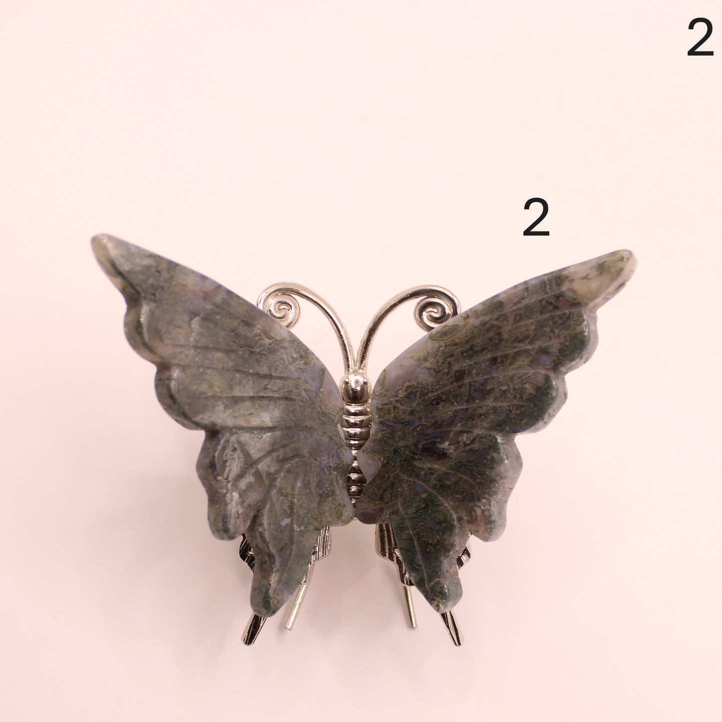 Metal Butterflies with Crystal Wings