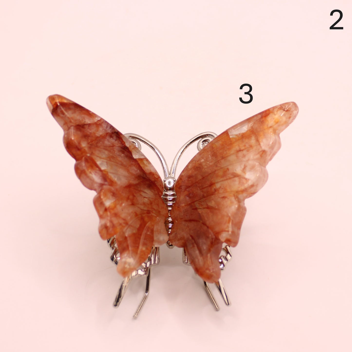 Metal Butterflies with Crystal Wings