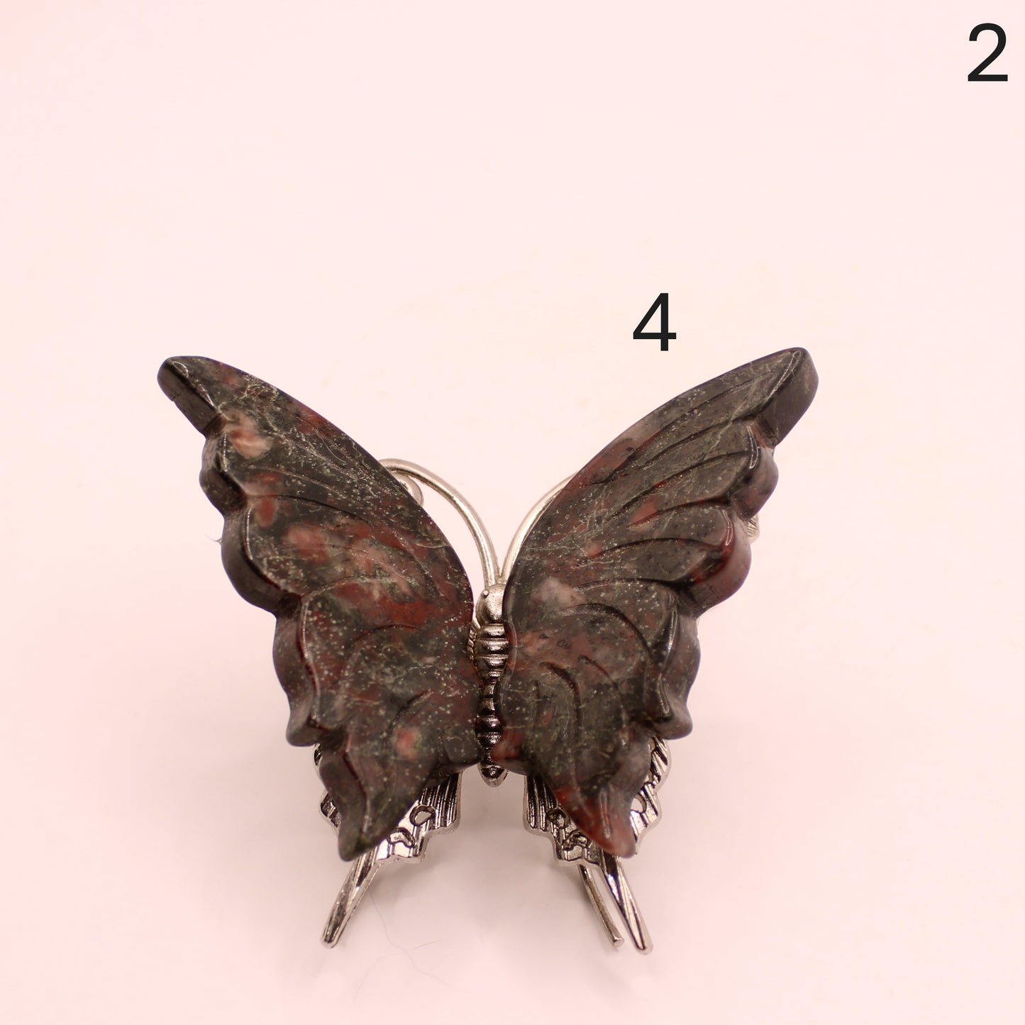 Metal Butterflies with Crystal Wings
