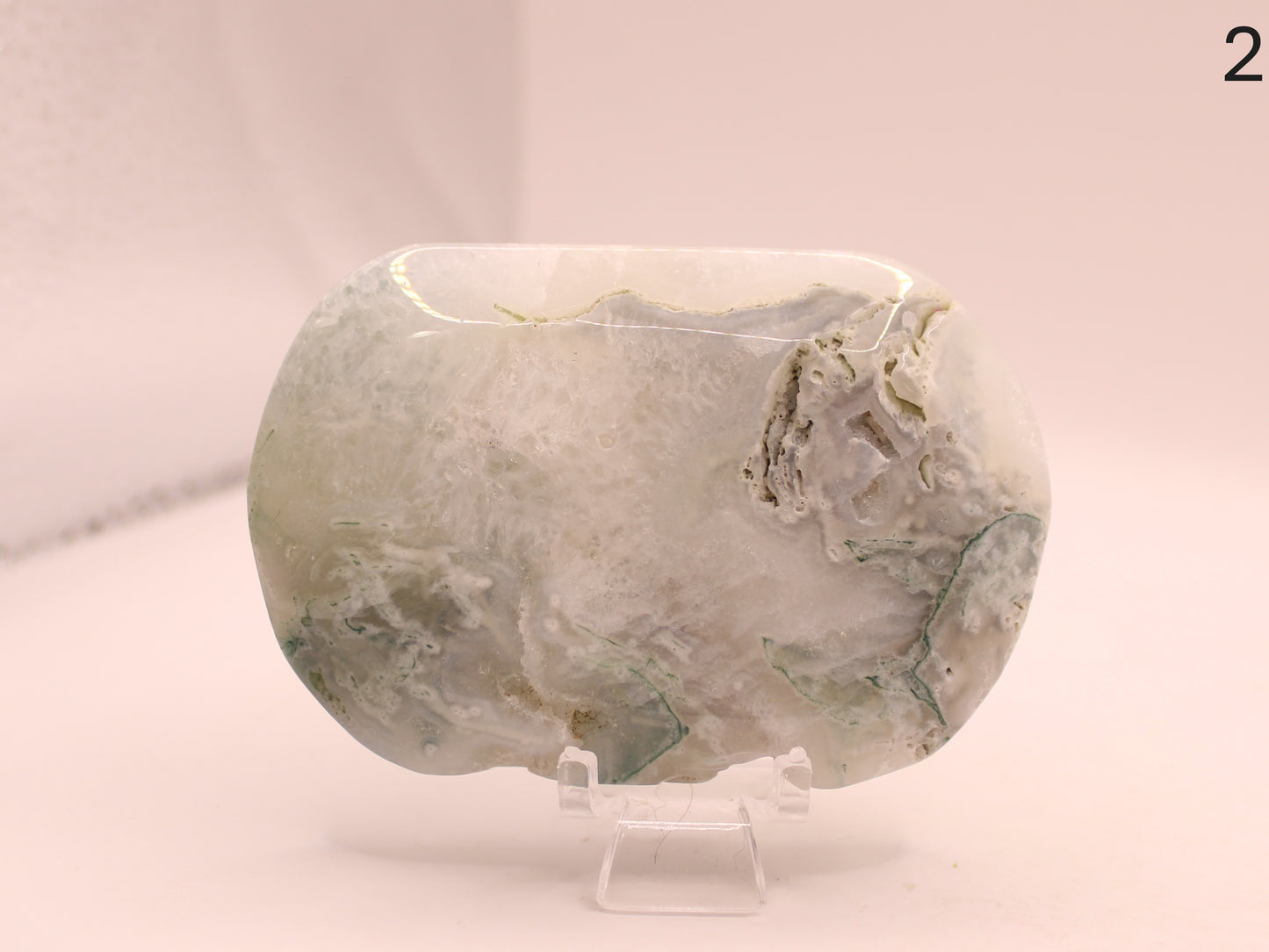 Moss Agate Palm Stones