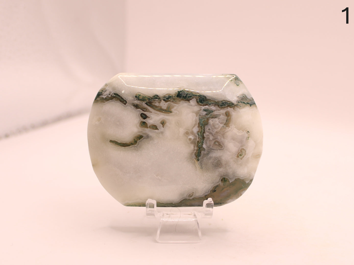 Moss Agate Palm Stones