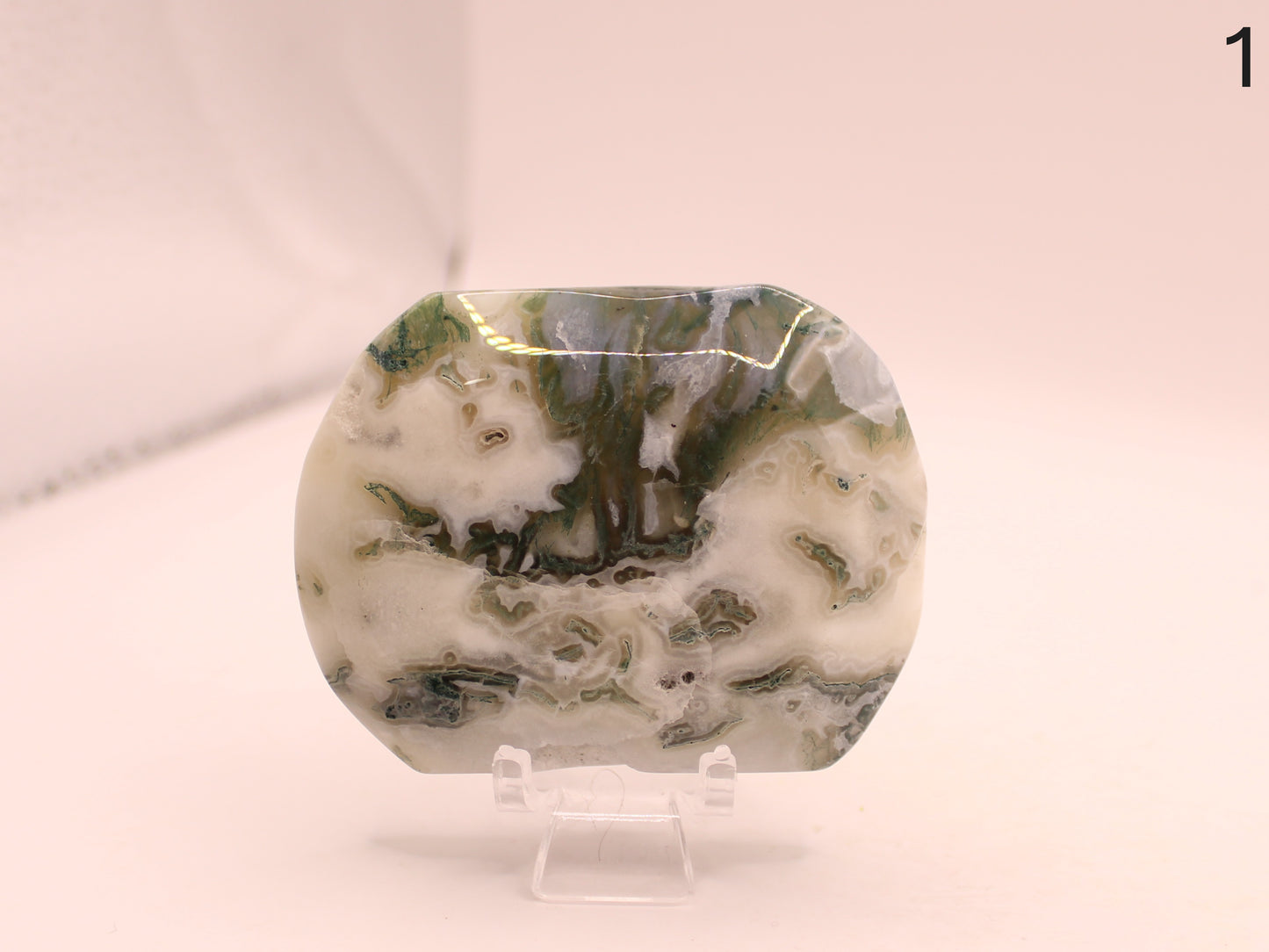 Moss Agate Palm Stones
