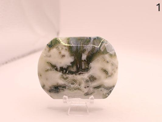 Moss Agate Palm Stones