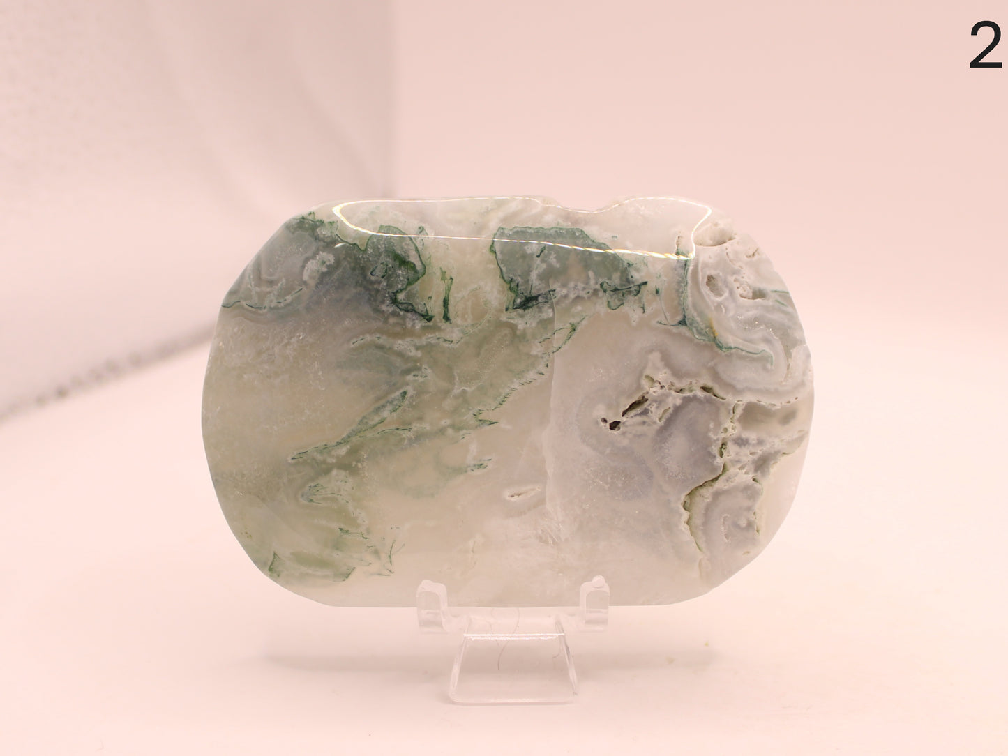 Moss Agate Palm Stones