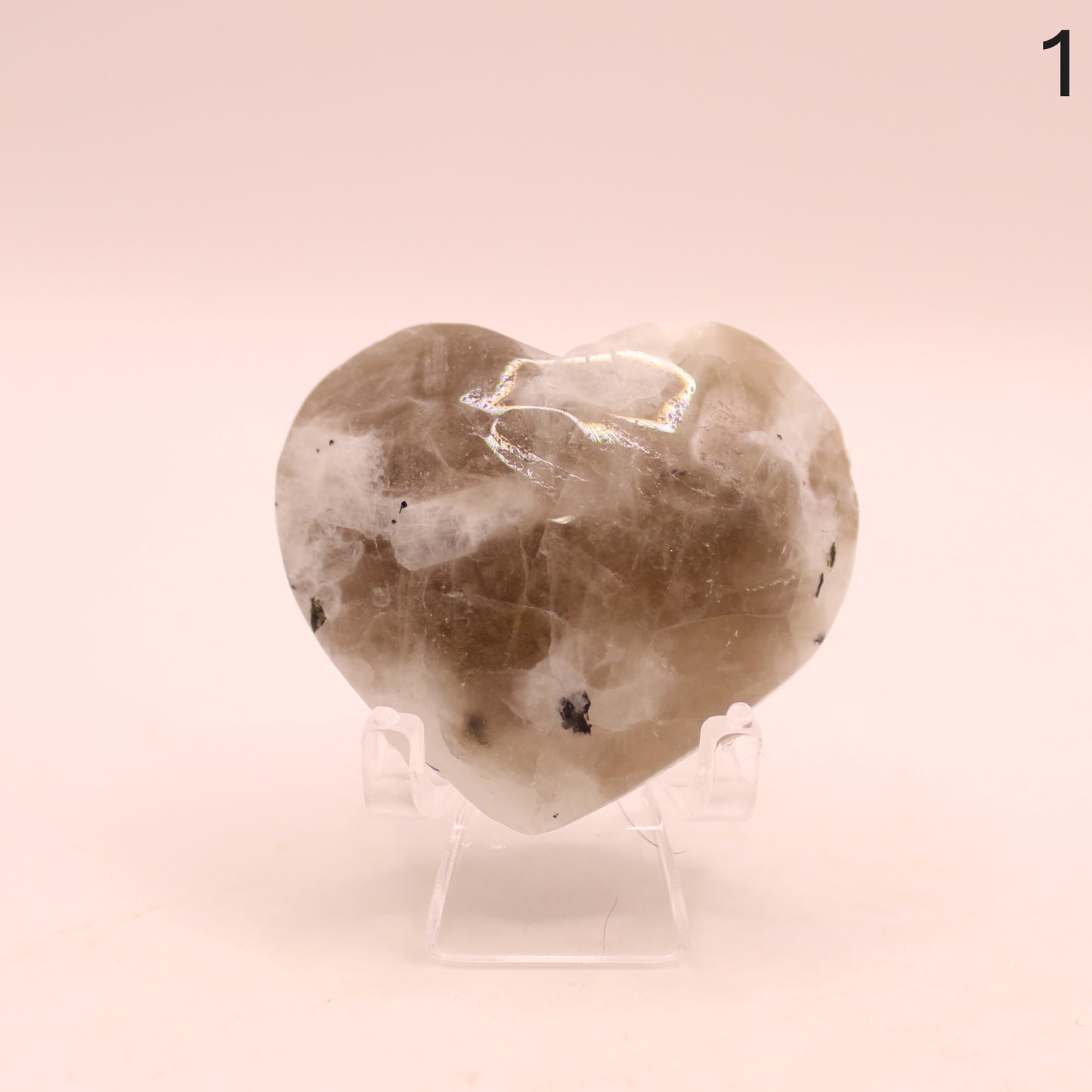 Rainbow Moonstone Heart