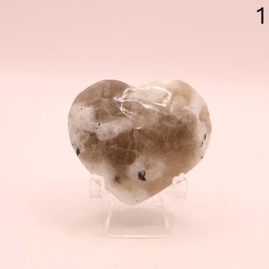 Rainbow Moonstone Heart