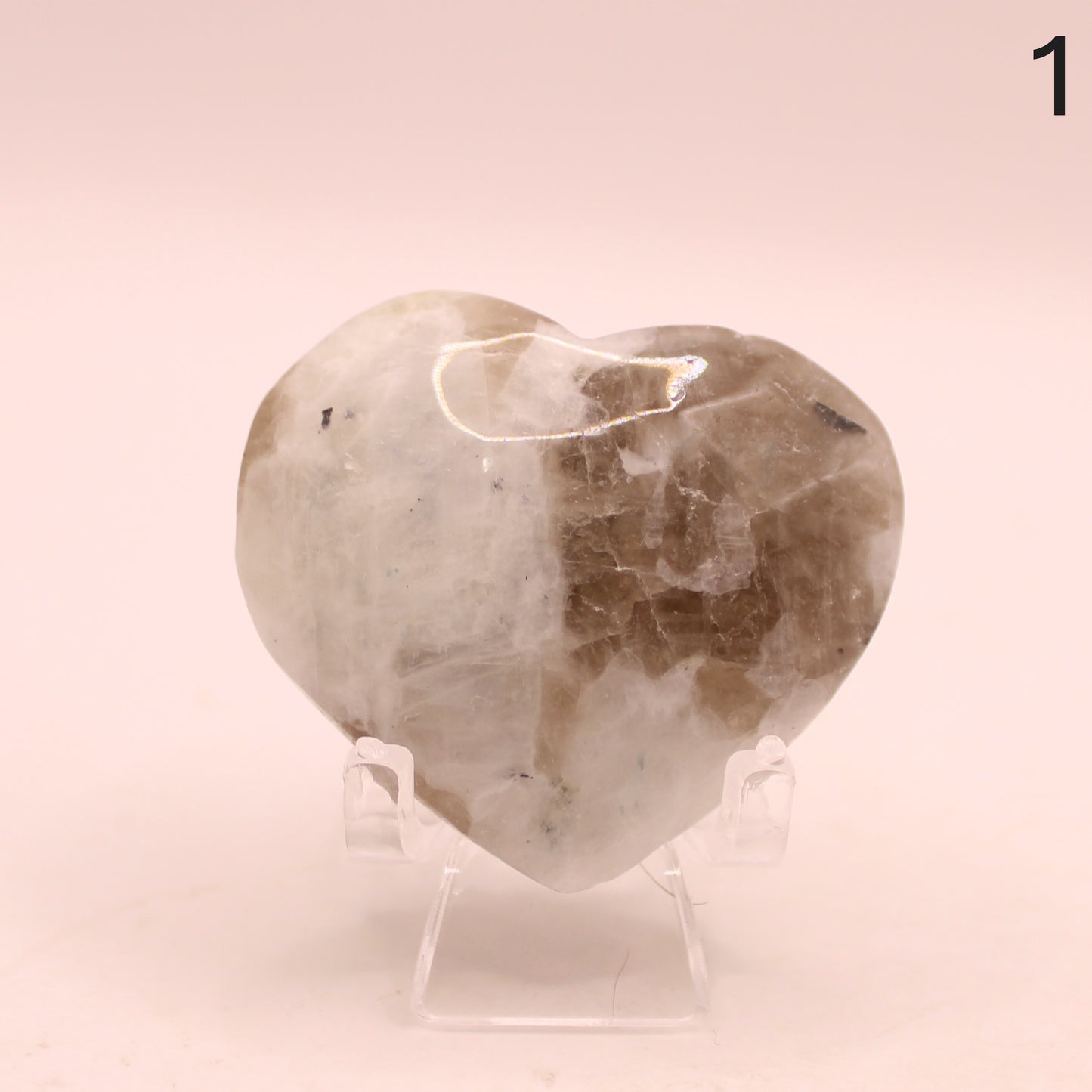 Rainbow Moonstone Heart