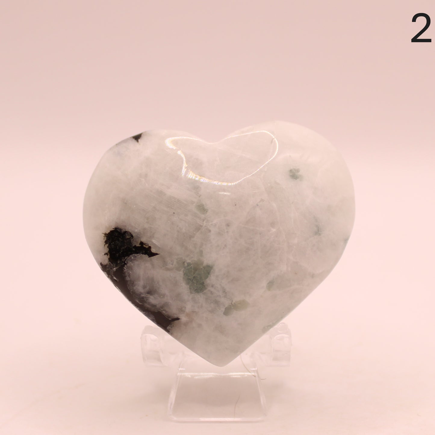 Rainbow Moonstone Heart