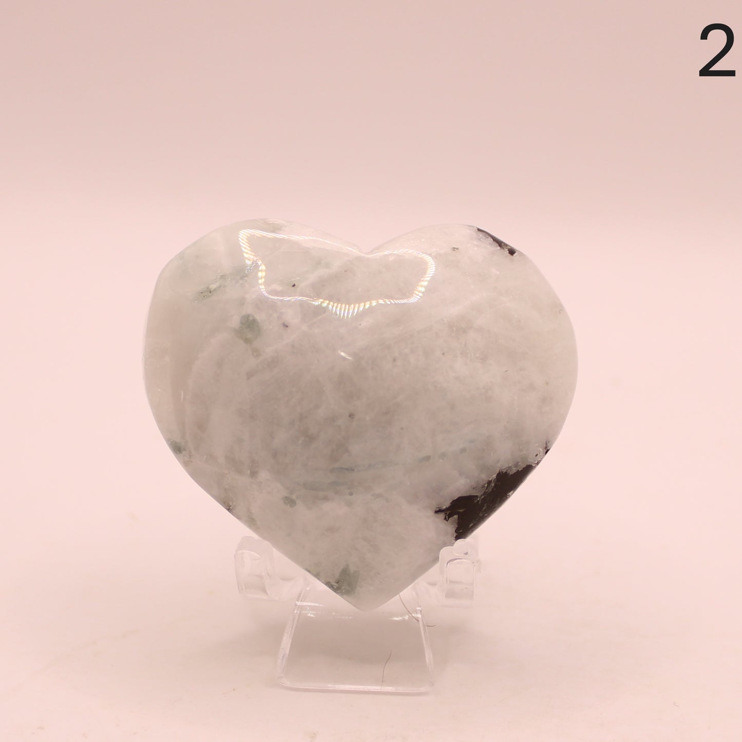Rainbow Moonstone Heart