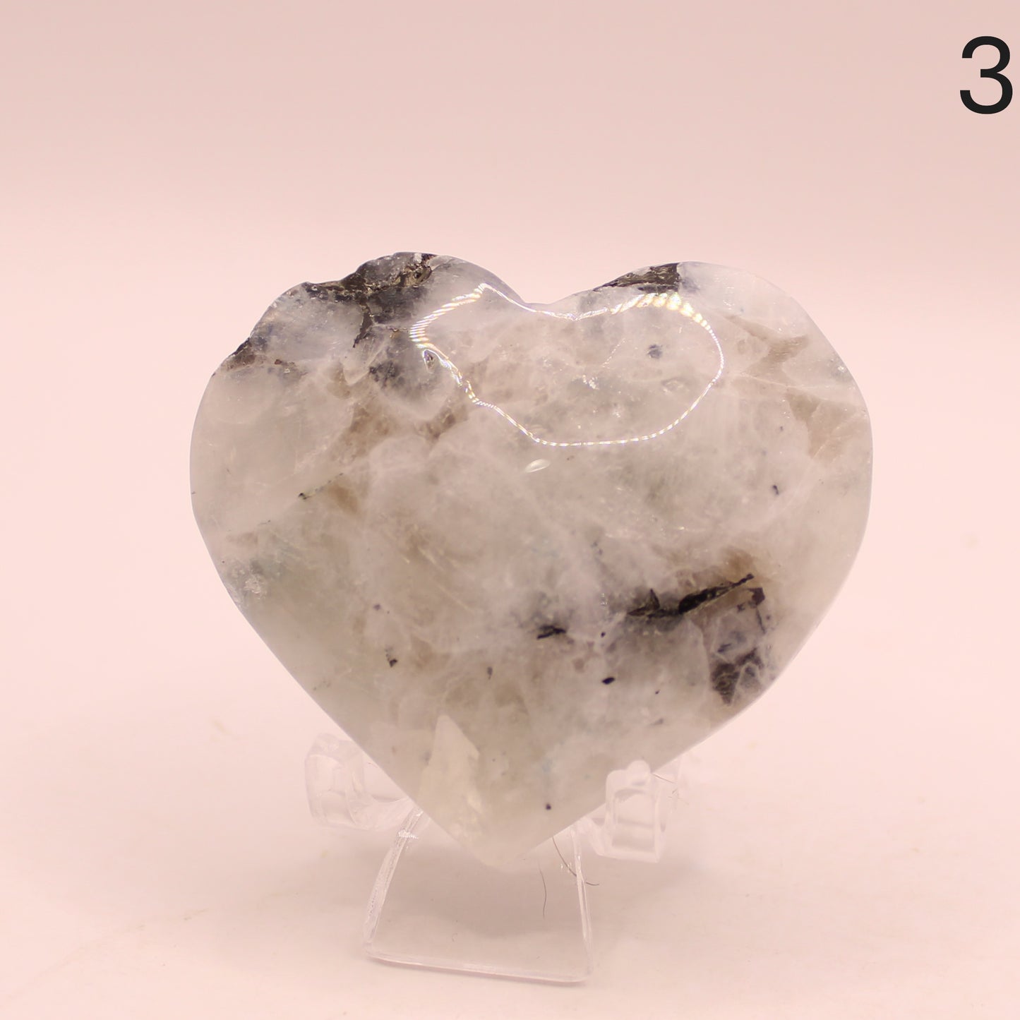 Rainbow Moonstone Heart