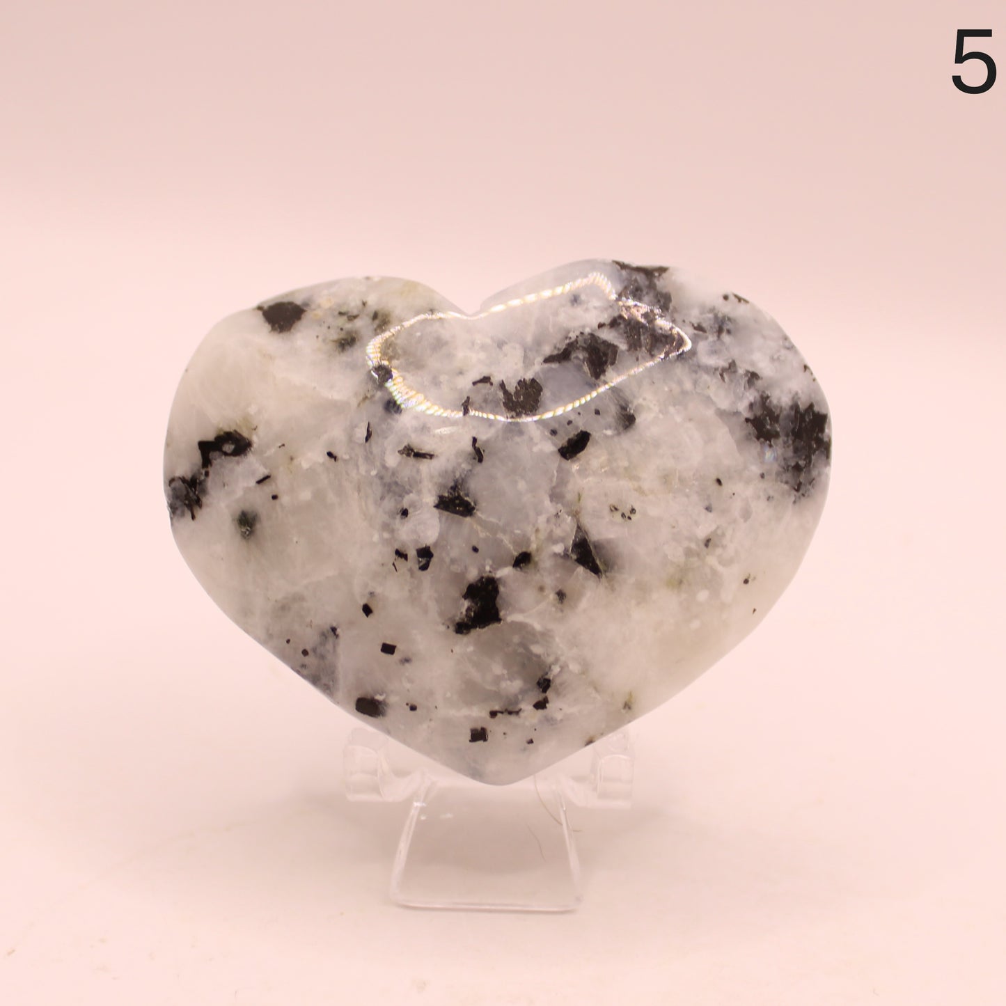 Rainbow Moonstone Heart