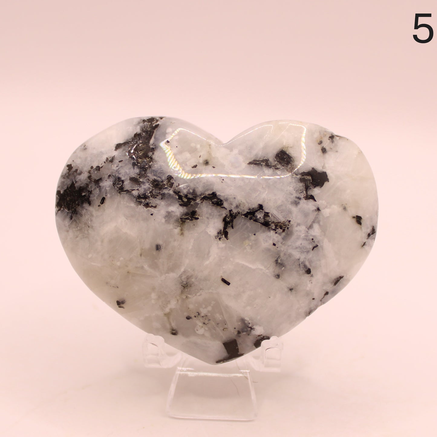 Rainbow Moonstone Heart