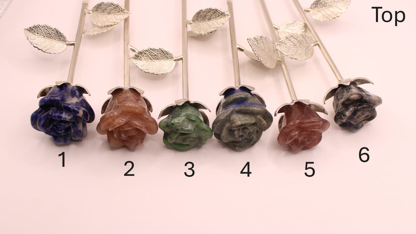 Crystal Roses on Stems